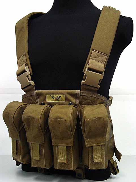 Flyye 1000D Tactical LBT AK Magazine Chest Rig Vest Coyote Brown 
