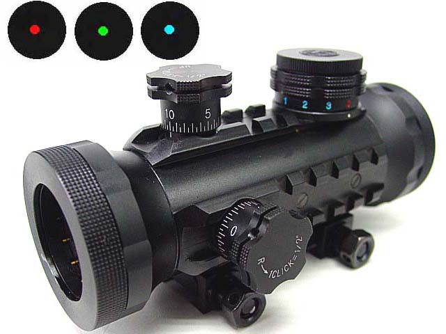 BSA 1x30 30mm Tri-Rail Red/Green/Blue Dot Sight Rifle Scope for $78.74
