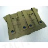 Flyye 1000D Molle Triple M4/M16 Magazine Pouch Khaki