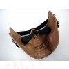 Airsoft Skull Skeleton Half Face Protector Mask Brown