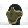 Deluxe Stalker Type Half Face Metal Mesh Protector Mask Tan