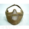 Stalker Type Half Face Metal Mesh Raider Mask Ver. 2 Tan