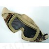 Airsoft No Fog Metal Mesh DL Style Goggle Tan