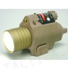 M6 6V 180Lm QD LED Tactical Flashlight & Red Laser Sight Tan