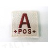 A POS Blood Type Identification Velcro Patch Tan