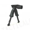 Tactical RIS Total Bipod Flashlight Holder Foregrip Grip Black