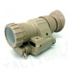 PVS-14 NVG Style 3x Magnifier Scope with Red Laser Tan