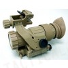 PVS-14 NVG Style 3x Magnifier Scope with Red Laser Tan