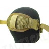 Light Weight Neoprene Hard Foam Half Face Mask Gold