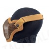 Deluxe Stalker Type Half Face Metal Mesh Protector Mask Brown