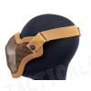 Deluxe Stalker Type Half Face Metal Mesh Protector Mask Brown