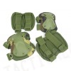 SWAT X-Cap Airsoft Paintball Knee & Elbow Pads Camo Woodland