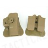 IMI Style GLOCK 17/19 RH Pistol & Magazine Paddle Holster Tan