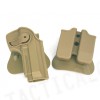 IMI Style Beretta 92/96 RH Pistol & Magazine Paddle Holster Tan