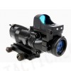 ACOG Type 4x32 Dummy Fiber Cross Sight Scope w/OP Red Dot Sight