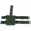 Triple MP5 Magazine Drop Leg Pouch Camo Woodland