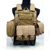 Molle Combat Strike Plate Carrier CIRAS Vest Coyote Brown