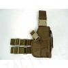 Tactical Drop Leg Pistol Holster Coyote Brown