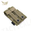 Flyye 1000D Molle Double .45 Pistol Magazine Pouch Khaki