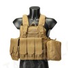 Molle Combat Strike Plate Carrier CIRAS Vest Coyote Brown