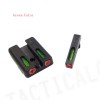 Tactical Real Red Green Fiber Optic Front Sight / Rear Combat Glock Sight Black for real Glock standard models