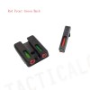 Tactical Real Red Green Fiber Optic Front Sight / Rear Combat Glock Sight Black for real Glock standard models