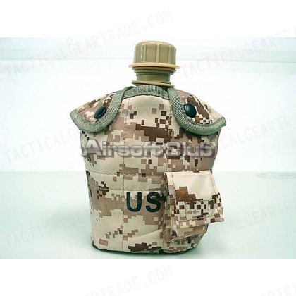 1Qt Canteen Water Bottle w/Pouch & Cup Digital Desert Camo