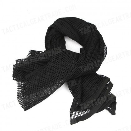 Face Veil Mesh Netting Scarf Mask Black