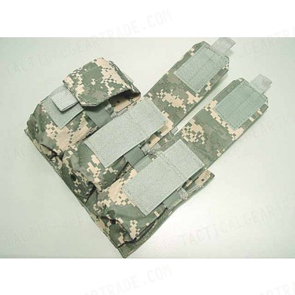 Airsoft Molle Triple Magazine Pouch Digital ACU Camo