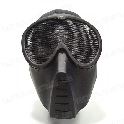 Airsoft Paintball Full Face No Fog Goggle Mask Black