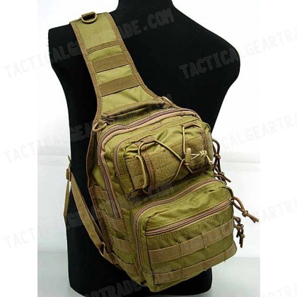 Tactical Utility Gear Shoulder Sling Bag Coyote Brown M for $20.99