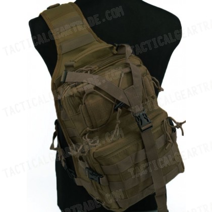 Tactical Utility Gear Sling Bag Backpack Coyote Brown L for $20.99