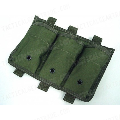 Airsoft Molle Triple Magazine Open Top Pouch OD