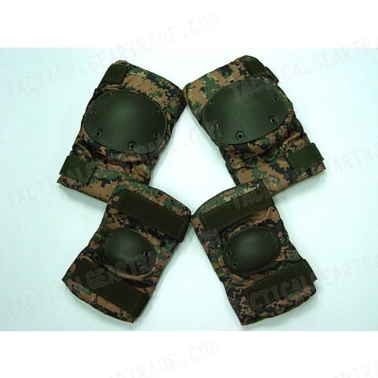 SWAT Special Force Knee & Elbow Pads Digital Camo Woodland