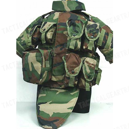 OTV Body Armor Carrier Tactical Vest Camo Woodland