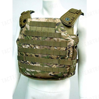 Tactical Molle Plate Carrier Recon Armor Vest Multi Camo