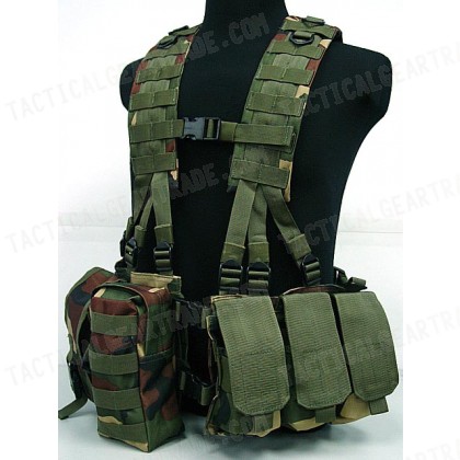 US Army Delta Elite Seal Molle Hydration Vest Camo Woodland