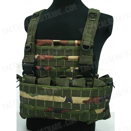 USMC Molle Hydration Combat Carrier Vest Camo Woodland