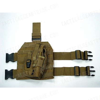 Molle Drop Leg Platform Panel w/Pistol Holster Coyote Brown