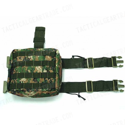 Molle Drop Leg Panel Utility Waist Pouch Bag Digital Woodland