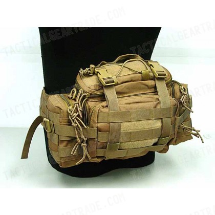 Molle Utility Gear Assault Waist Pouch Bag Coyote Brown