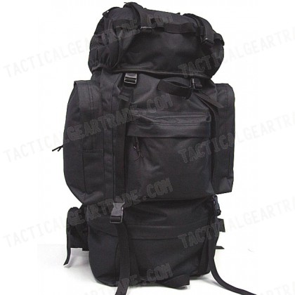 65L Combat Rucksack Camping Backpack Black