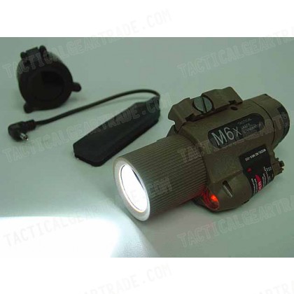 M6X CREE LED Flashlight & Red Laser w/ IR Infrared Filter Tan