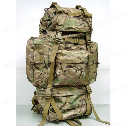 65L Combat Rucksack Camping Backpack Multi Camo