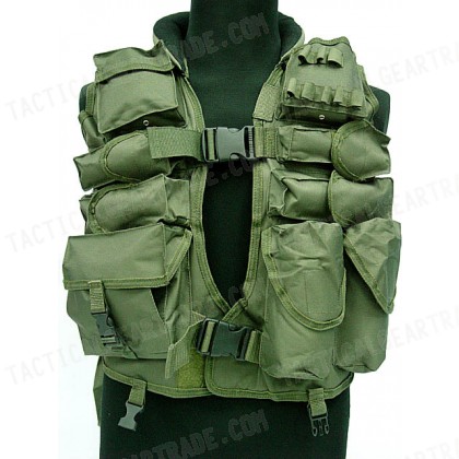 Tactical Airsoft SAS Paintball Hunting Assault Vest OD