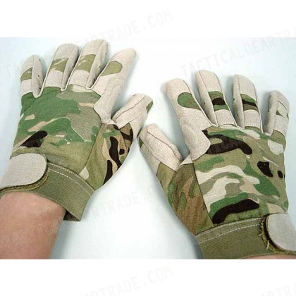 Full Finger Light Weight Duty Gloves Multi Camo