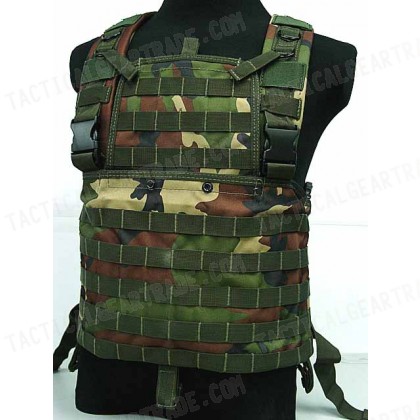 Molle Chest Rig Platform Carrier Vest Camo Woodland