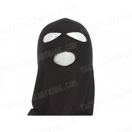 SWAT Balaclava Hood 3 Hole Head Face Mask Protector BK