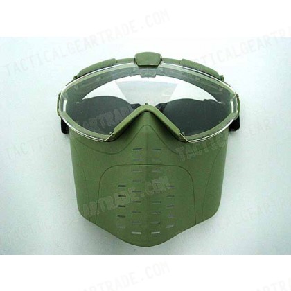 BATTLEAXE Pro-Goggle Full Face Mask with Fan OD
