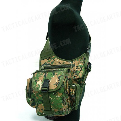 Military Universal Utility Shoulder Bag Digital Camo Woodland